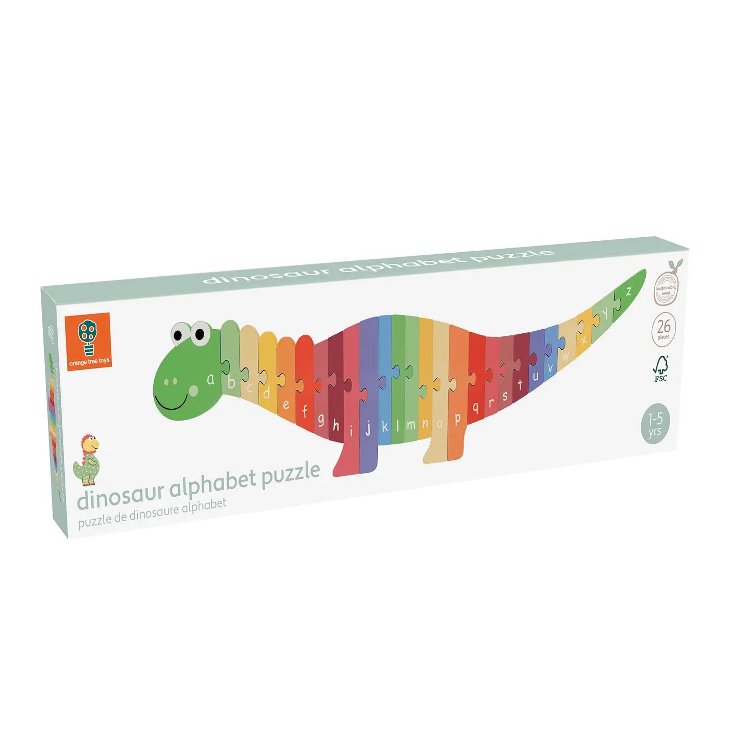DINOSAUR ALPHABET WOODEN PUZZLE