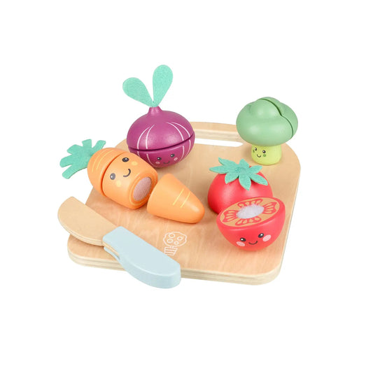 HAPPY WOODEN CUTTING VEGGIES